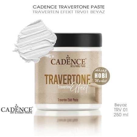Cadence Traverten Efekt Rölyef Pasta TRV 01 Beyaz 250 ml