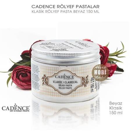 Cadence Klasik Rölyef Pasta Beyaz 150 ml (250 gr)