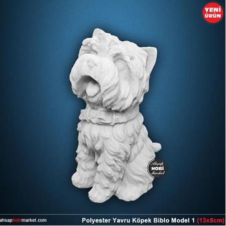 Polyester Yavru Köpek Biblo Model 1 (13x8cm) Terrier