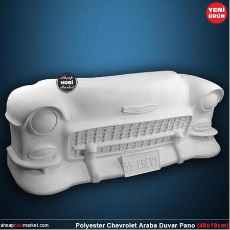 Polyester Chevrolet Araba Duvar Pano (48x19cm)