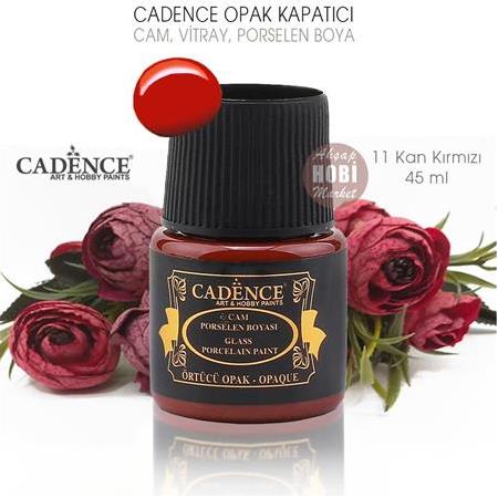 Cadence Opak Cam Vitray Porselen Boya Kan Kırmızı 11 (45 ml)