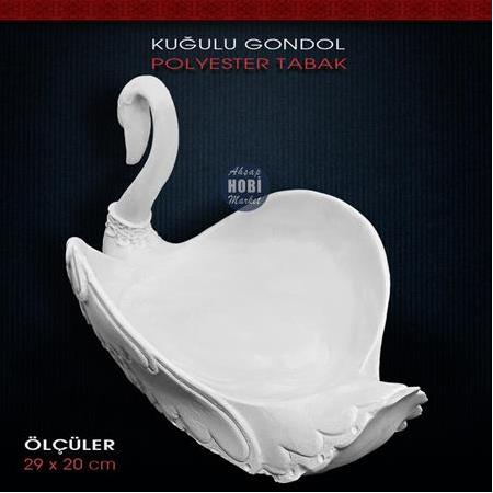 Kuğu Tabak Gondol Sunumluk (29x20cm) Polyester