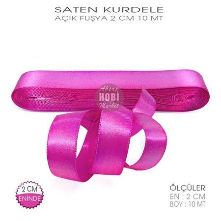 Fuşya Renkli Saten Kurdele - 2cm - 10mt