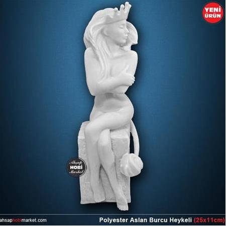 Polyester Aslan Burcu Heykeli (25x11cm)