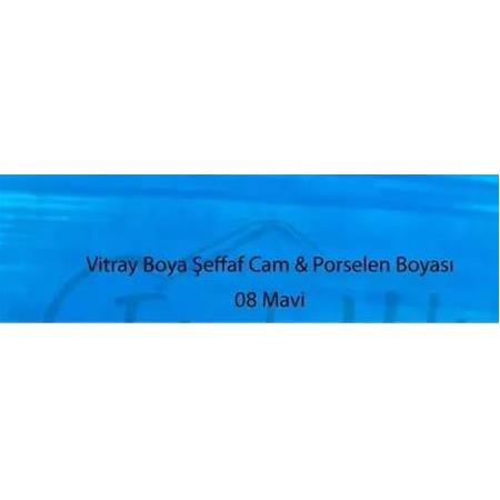 Cadence Vitray Cam Porselen Boyası 08 Mavi 45ML