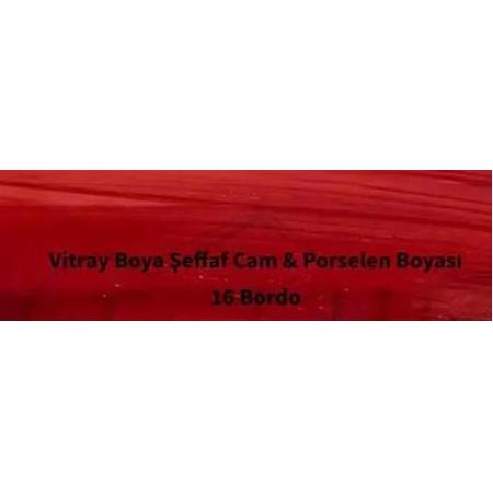 Cadence Vitray Cam Porselen Boyası 16 Bordo 45ML