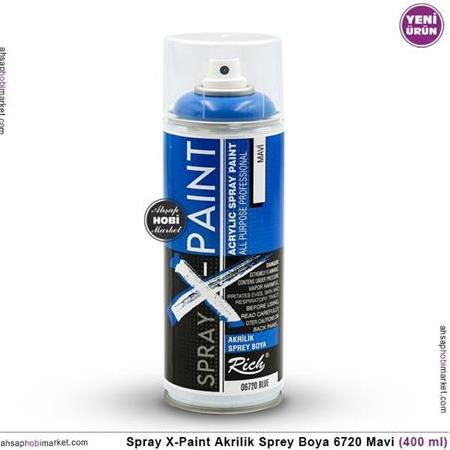 Spray X-Paint Akrilik Sprey Boya 6720 Mavi 400ml