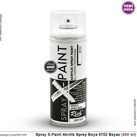 Spray X-Paint Akrilik Sprey Boya 6702 Beyaz 400ml
