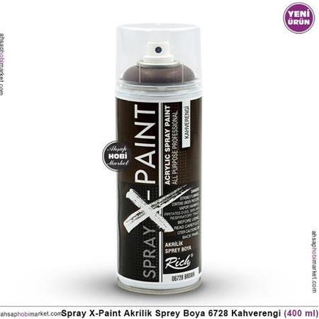 Spray X-Paint Akrilik Sprey Boya 6728 Kahverengi 400ml