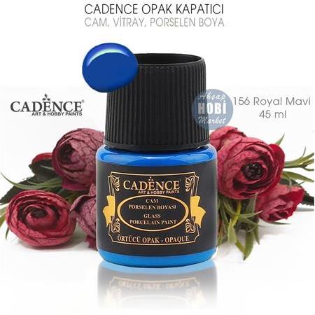 Cadence Opak Cam Vitray Porselen Boya Royal Mavi 156 (45 ml)