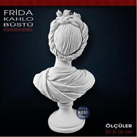 Frida Kahlo Heykel Biblo (31x16 cm) Ham Polyester