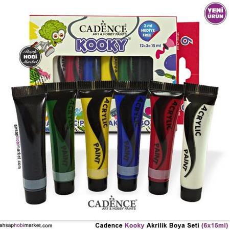 Cadence Kooky Akrilik Boya Seti - 6 Renk 15ml