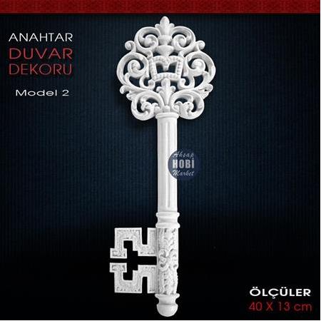 Anahtar Duvar Dekoru Model 2 (40x13 cm) Ham Polyester