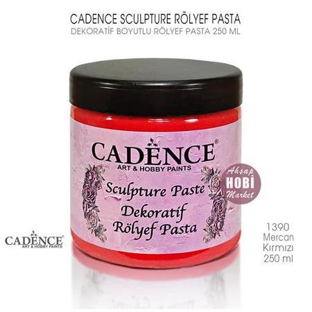 Cadence Sculpture Dekoratif Rölyef 1390 Mercan Kırmızı 250ml