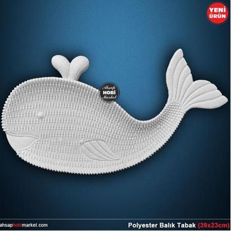Polyester Balık Tabak Hasır Örgü Yüzeyli (39x23cm)