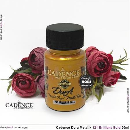 Cadence Dora Metalik Boya 121 Brilliant Gold 50 ml