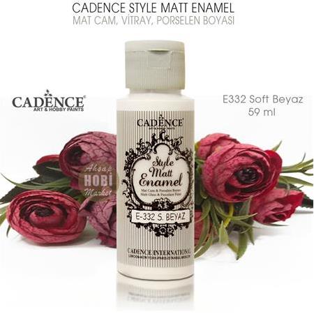 Cadence Style Matt Enamel Sıcak Beyaz Mat Cam Porselen Boyası No:332 (59 ml)