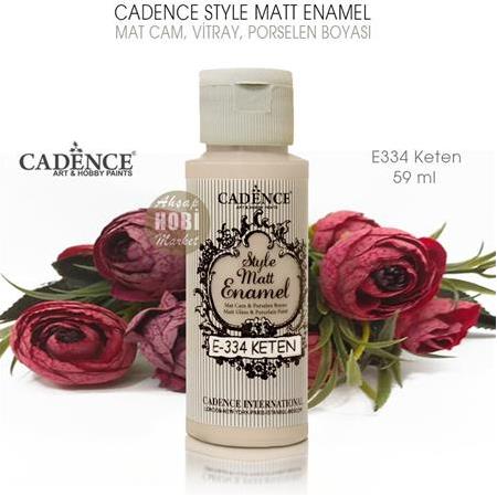Cadence Style Matt Enamel Keten Mat Cam Porselen Boyası No:334 (59 ml)
