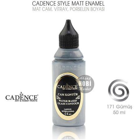Cadence Cam Vitray Kontür Boyası 171 Gümüş Silver 50 ml