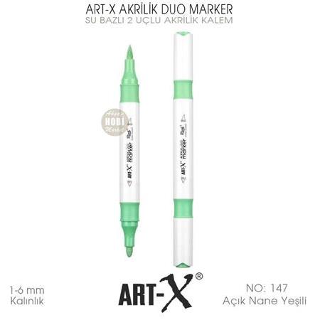 Art-X Akrilik Duo Marker 147 Açık Nane Yeşili 2 Uçlu Akrilik Kalem