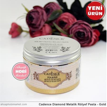 Cadence Diamond Metalik Rölyef Pasta - Gold
