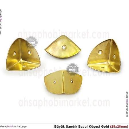 Sandık Köşesi Koruyucu Köşebent Büyük (28x28mm) Gold