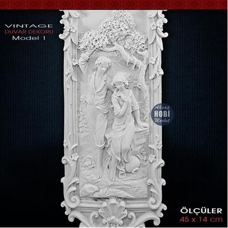 Polyester Vintage Duvar Pano Model 1 (45x14cm)