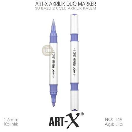 Art-X Akrilik Duo Marker 149 Açık Lila 2 Uçlu Akrilik Kalem