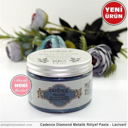 Cadence Diamond Metalik Rölyef Pasta - Lacivert