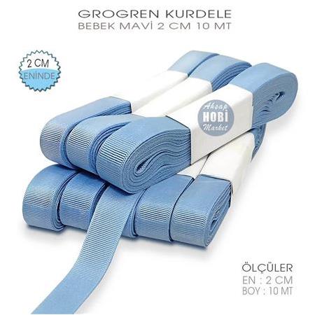 Bebek Mavi Grogren Kurdele En 2cm - 10 Metre