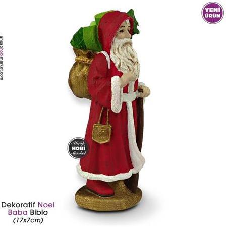 Dekoratif Noel Baba Biblo Yılbaşı Model (17x7cm)