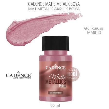 Cadence Mat Metalik Matte Boya Gül Kurusu (50 ml) MMB 13