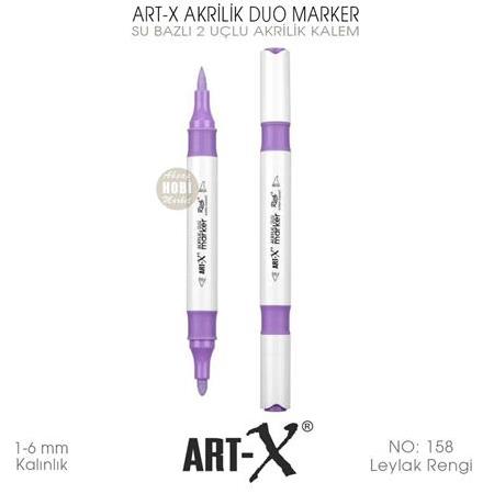 Art-X Akrilik Duo Marker 158 Leylak Rengi 2 Uçlu Akrilik Kalem