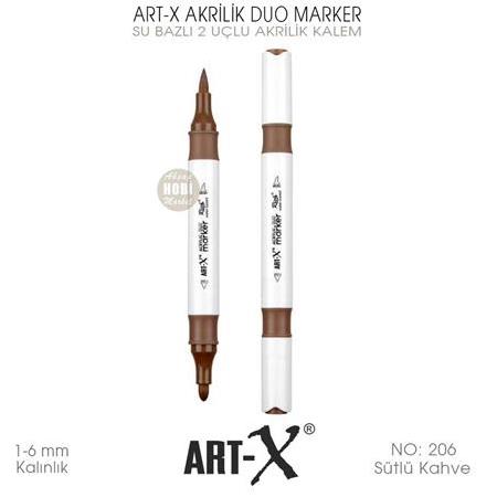 Art-X Akrilik Duo Marker 206 Sütlü Kahve 2 Uçlu Akrilik Kalem