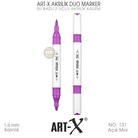 Art-X Akrilik Duo Marker 131 Açık Mor 2 Uçlu Akrilik Kalem