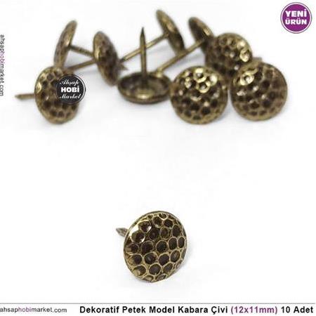 Dekoratif Kabara Çivi Petek Modeli 10 Adet (12x11mm)