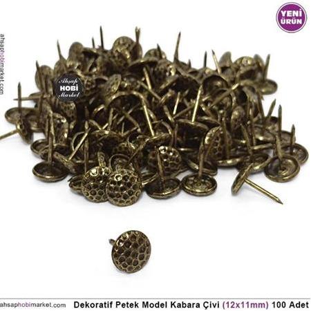 Dekoratif Kabara Çivi Petek Modeli 100 Adet (12x11mm)