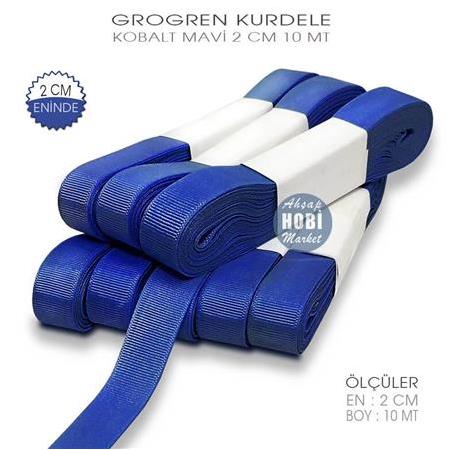 Kobalt Mavi Grogren Kurdele En 2cm - 10 Metre
