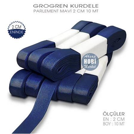 Parlement Mavi Grogren Kurdele En 2cm - 10 Metre