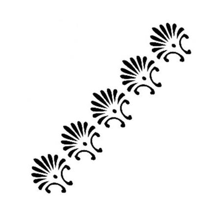 Çiçek Demeti Motifli Stencil Şablon 6x22cm - K141
