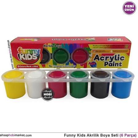 Funny Kids Akrilik Boya Seti - 6 Renk 25ml