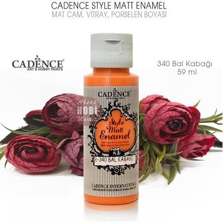 Cadence Style Matt Enamel Bal Kabağı Mat Cam Porselen Boyası No:340 (59 ml)