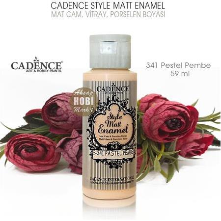 Cadence Style Matt Enamel Pastel Pembe Mat Cam Porselen Boyası No:341 (59 ml)