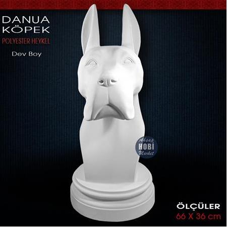 Danua Köpek Heykeli Dev Boy (66x36 cm) Ham Polyester