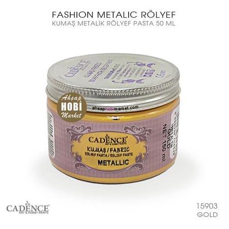 Cadence Metalik Kumaş Rölyef Pasta 15903 Gold 150ml