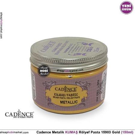 Cadence Metalik Kumaş Rölyef Pasta 15903 Gold 150ml