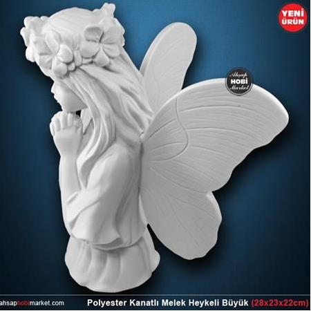 Polyester Kelebek Kanatlı Kız Büyük HB409 (28x23cm)
