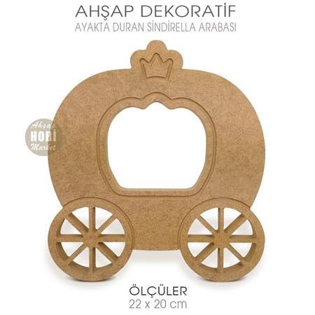 Ahşap Sindirella Arabası Ayakta Durabilen (22x20 cm)