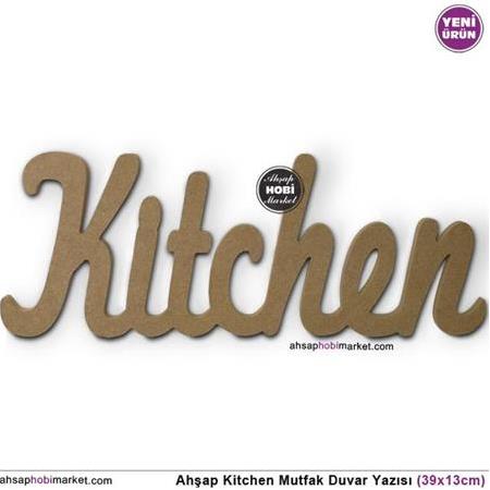 Kitchen Mutfak Duvar Yazısı Pano (39x13cm)