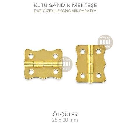 Papatya Menteşe Düz Parlak Gold Küçük (25x20 mm)